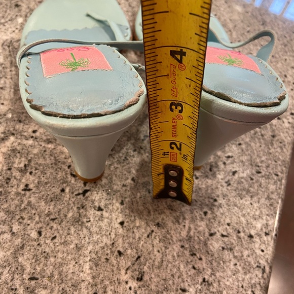 Lilly Pulitzer Turquoise high heel sandals - Picture 4 of 4